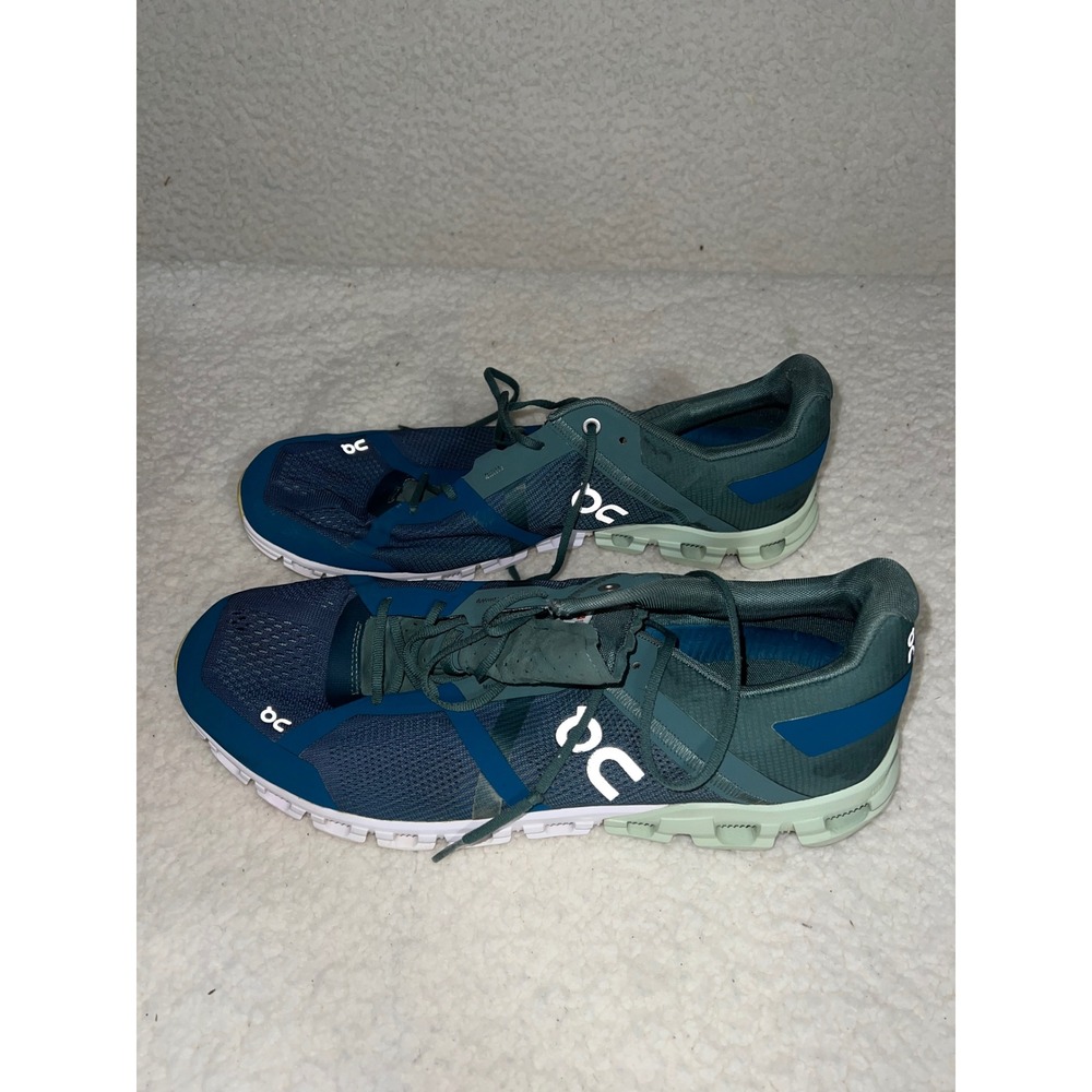 On Running Cloudflow Teal Blue Mens Running Shoes Size 11.5 Helion CloudTec